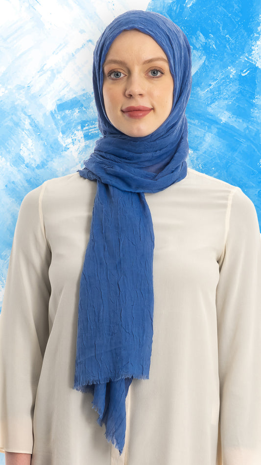 Solid Blue Hijab