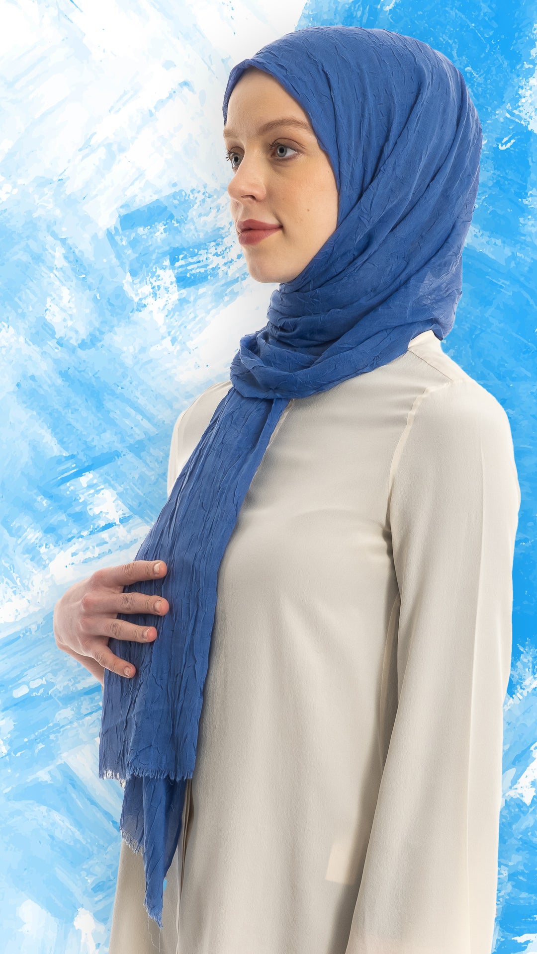 Solid Blue Hijab
